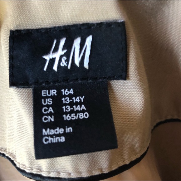 H&M tan double breasted peacoat NWOT - Picture 6 of 6